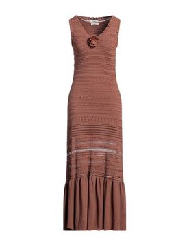 Maxi-Kleid Damen Braun 40 Damen