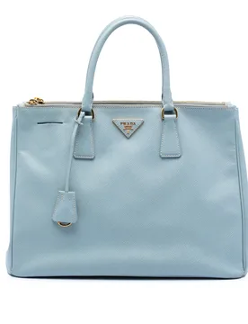 Large Saffiano Lux Galleria Double Zip Satchel - Prada - FashionsVida