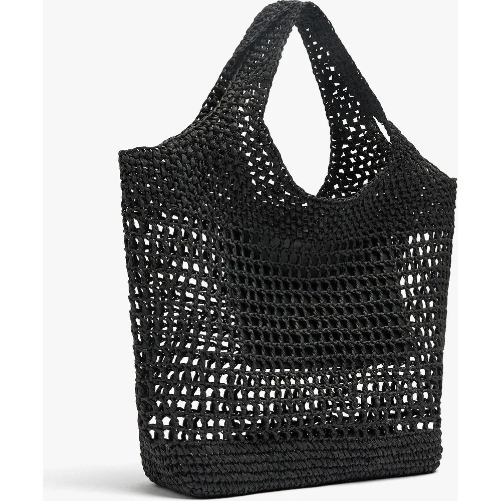 Shopper efecto rafia trenzado en liso - Parfois - FashionsVida