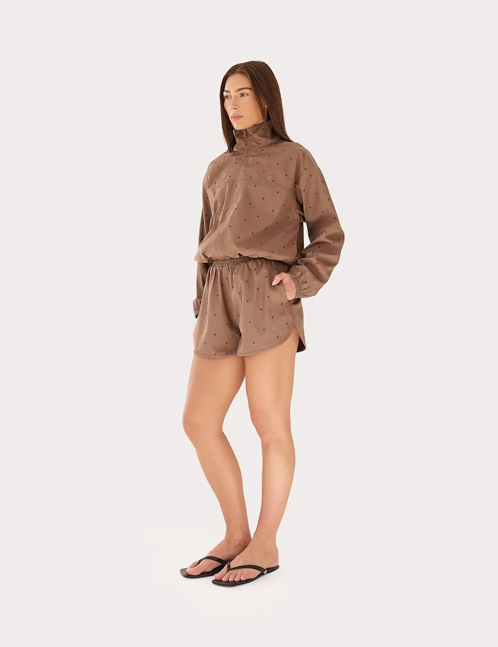 Polka Dot Shorts Brown female - 4th & reckless - FashionsVida