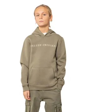 Felpa Con Cappuccio Ben Light Khaki 10 Anni - Deeluxe - FashionsVida