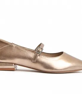 Womens Ballet Flats Balera7 In Gold - Size Eu 37 - Montevita - FashionsVida