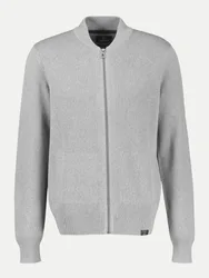 Strickjacke mit Reißverschluss Grau XXL