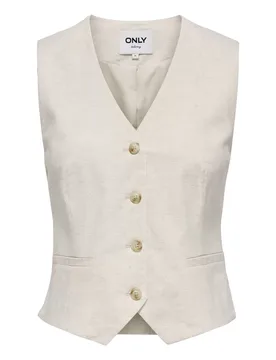 ONLSIESTA S/L LINEN BL VEST TLR female - 34 - FashionsVida