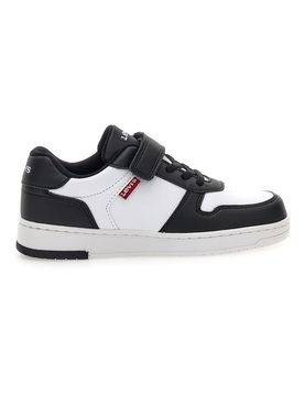 Sneakers bianche e nere con chiusura a strappo Kick SE 29
