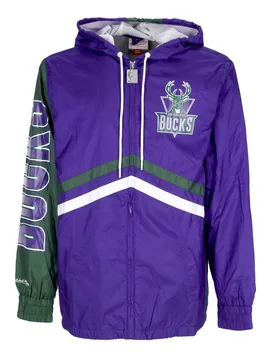 Giacca a Vento Uomo Nba Undeniable Full Zip Windbreaker Hardwood Classics Milbuc Purple - Mitchell & Ness - FashionsVida
