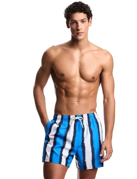 Pantaloncino Da Bagno Em000583_af206 Stripes French Blue M