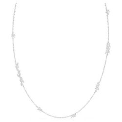 Collana Mesmera, Taglio Marquise, Bianca, Placcato rodio OS
