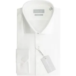 Camisa de hombre de vestir modern fit en tejido dobby estructurado