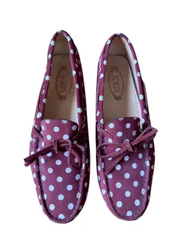 Polka Dot Suede Driving Mocassins - Tod's - FashionsVida