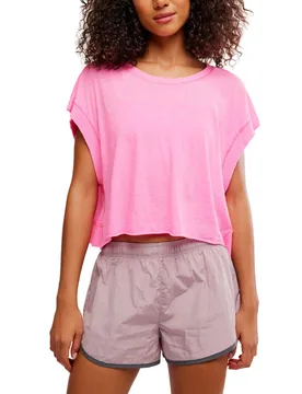Cotton Rich My Time T-Shirt Hot Pink female - FP Movement - FashionsVida