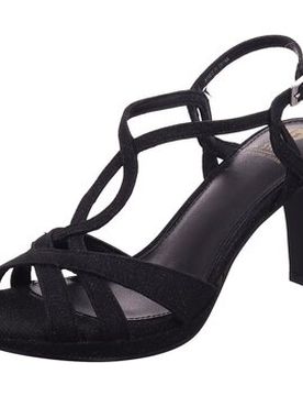 Keilabsatzsandalen Sandaletten 2501281 1801 Black Glitter 39;40;41;42
