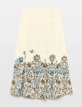 Falda midi lisa de mujer - Lloyd's - FashionsVida