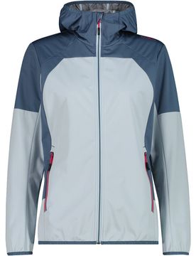 Woman jacket fix hood chaqueta impermeable mujer Azul (38)