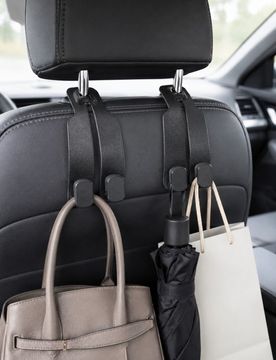 Ganci per poggiatesta auto 2 pack - nero