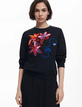 Sweat-shirt imprimé Arty BLACK XXL female - Desigual - FashionsVida