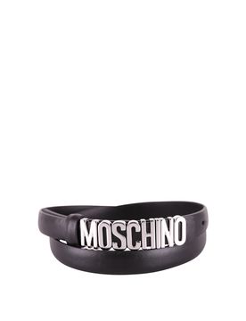 Cintura con maxi logo in metallo