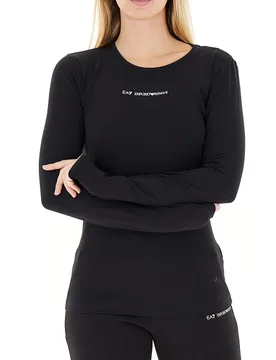 T-shirt maniche lunghe NERO S - EA7 EMPORIO ARMANI - FashionsVida