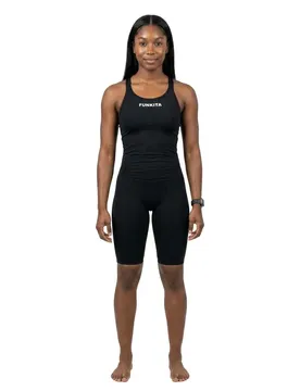 Maillot De Bain De Compétition Dos Ouvert Fast Legs Still Black