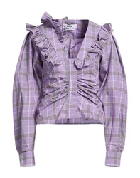 Msgm Camisa Mujer Lila 36 Mujer