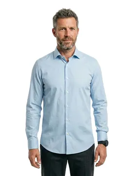 FaÇonnable Camicia A Maniche Lunghe Fm302116 Horizon Blue S