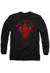 Deadpool Wolverine Give the People Deadpool Long Sleeve T-Shirt, Black - Black - Size: 2XL