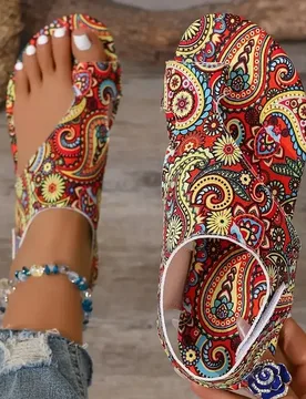 Women Flat Sandals Comfortable Flats Sandals Printed Bohemia Roman Style Shoes for Women Fashion Shoes Sandalias De Mujer - Aliexpress - FashionsVida