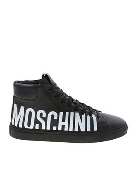 Sneaker in pelle stampa logo