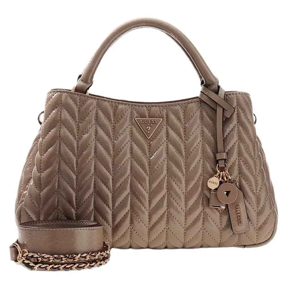 Borsa Cheryl Satchel Dark Taupe One Size - Guess - FashionsVida