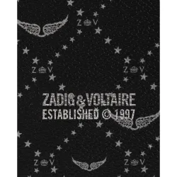 Zadig & Voltaire - Porta pasaporte de mujer de lona con monograma