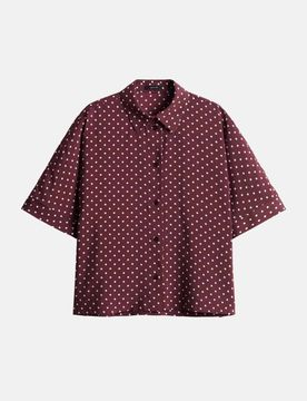 Hemdbluse FARISE Polka Dot Design 40046-cherry jam 36