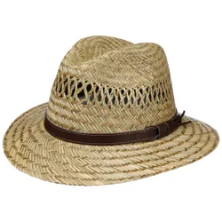Traveller Leather Band Straw Hat by - nature - Unisex - Size: L (58-59 cm)