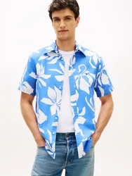 XXL LINEN BLEND FLOWER PRT S/S male
