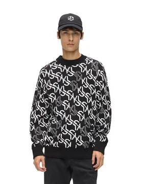 Pull B1m18020 Outline Monogram Black L