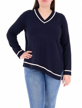 Maglia scollo V BLU NAVY L