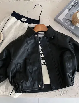 Chaqueta de piel sintética para niños nueva de otoño/invierno, abrigo unisex con patchwork de estilo, ropa de abrigo gruesa para niños - Shein - FashionsVida
