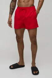 Herren Kurze BM Autograph Badeshorts Red Größe Small