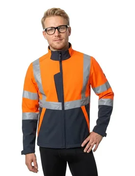 Veste Softshell Safe Light 15902 Hi-Vis Orange / Dark Navy 2XL - MASCOT - FashionsVida