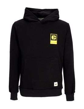 Felpa Leggera Cappuccio Uomo Block C Hoodie Black