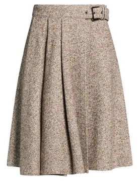 Midi-Rock Damen Beige 32,36,38 Damen