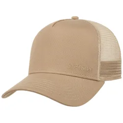 Classic Cotton Trucker Cap by - oatmeal - Female - Size: One Size Small