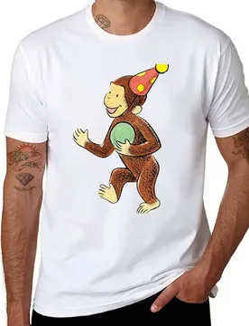 Curious George birthday T-Shirt t shirts for man cotton funny t shirt man designer T-Shirt - Aliexpress - FashionsVida