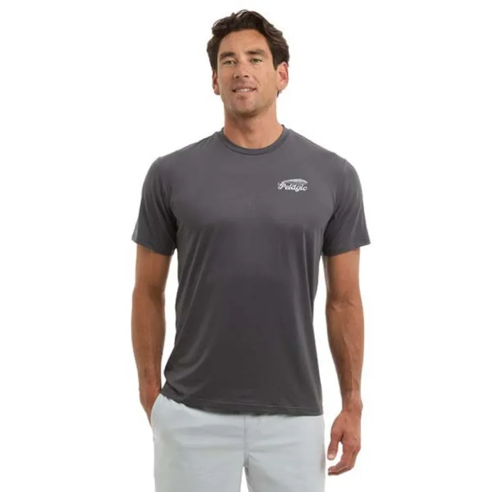 Freespool Get Hooked Short Sleeve T-shirt Graphite S Men - PELAGIC - FashionsVida