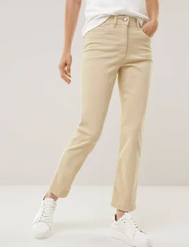 Stretchjeans Premium-Klima, Regular Fit#normale Größen#Kurzgrößen, Farbe Beige, 48, mit Coolmax®-Fasern super weiche Denimqualität Damen - Walbusch - FashionsVida