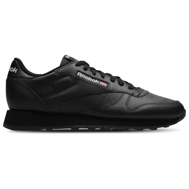 Classic Men's Sneakers - Black - Size 7 - Leather - Black - Size: 7 - Reebok - FashionsVida