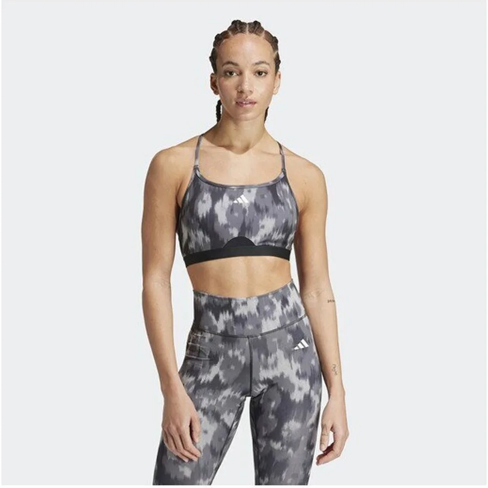 Top deportivo de mujer Aeroreact Training Essentials Light-Support Allover Print Flower - Adidas - FashionsVida