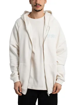 Back Logo Zip-Hoodie Whisper White M Herren - pequs - FashionsVida