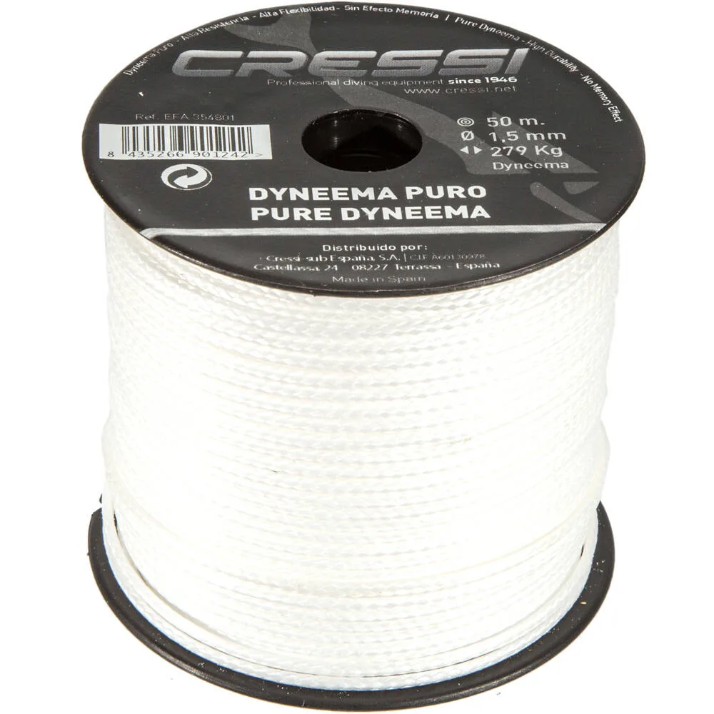 Cabo dyneema 15mmbobina 50m Blanco (UNICA) - Cressi Sub - FashionsVida