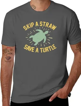 Skip a Straw Save a Turtle Vintage Turtles Lover Cute Design Gift T-Shirt funny t shirts dark humor t shirt man cotton T-Shirt - Aliexpress - FashionsVida