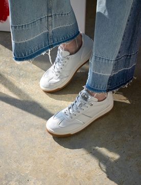 Sneakers da donna bianco in pelle Grace 36